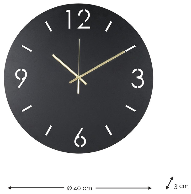 Spinder TIME Ø 40 Minimalistische Stahl-Uhr, Schwarz / Silky Taupe