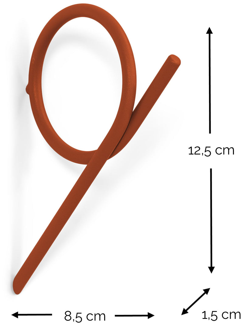 Spinder TUBA Large Wandhaken - Skandinavisches Design, Stahl, Taupe
