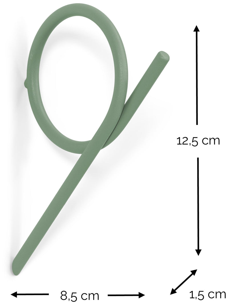 Spinder TUBA Large Wandhaken - Skandinavisches Design, Stahl, Taupe