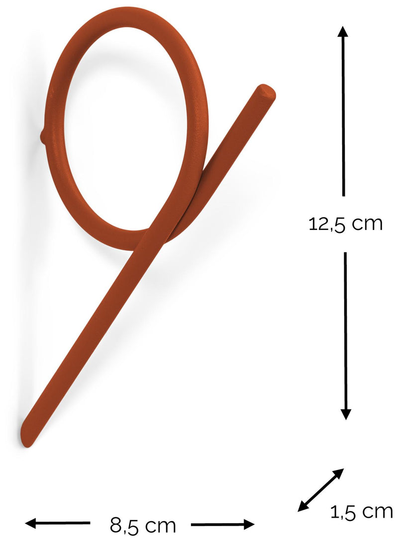 Spinder TUBA Medium Wandhaken - Skandinavisches Design, Stahl, Taupe