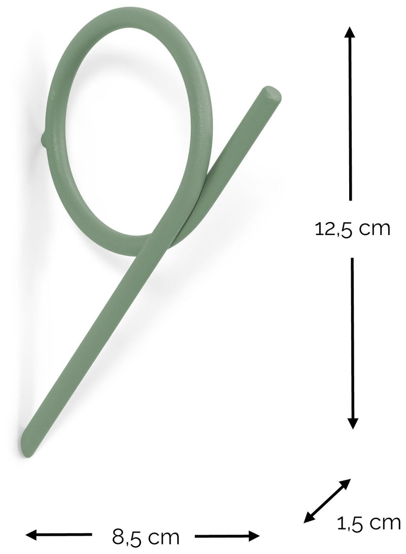 Spinder TUBA Medium Wandhaken - Skandinavisches Design, Stahl, Taupe