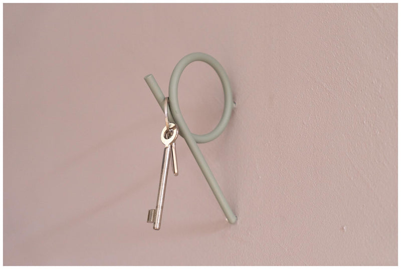 Spinder TUBA Medium Wandhaken - Skandinavisches Design, Stahl, Taupe