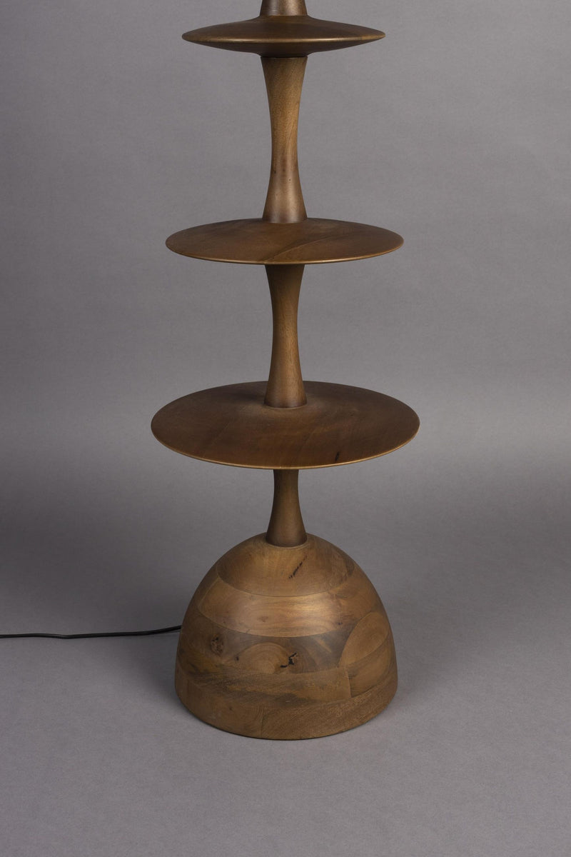Stehlampe Cath Walnut | Mid-Century Design aus Mangoholz