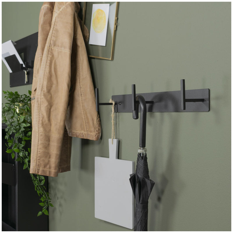 Spinder CHAPMAN 3 Stahl-Garderobe, skandinavisch, Schwarz / Weiß