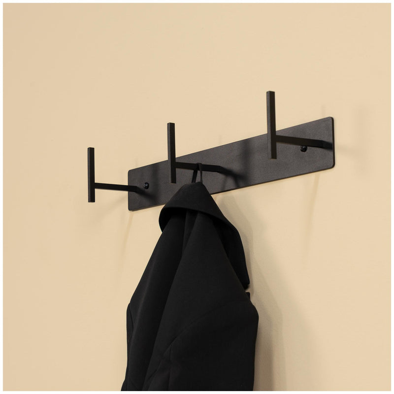 Spinder CHAPMAN 3 Stahl-Garderobe, skandinavisch, Schwarz / Weiß