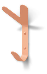 Lachsfarbener Wandhaken mit zwei Schrauben