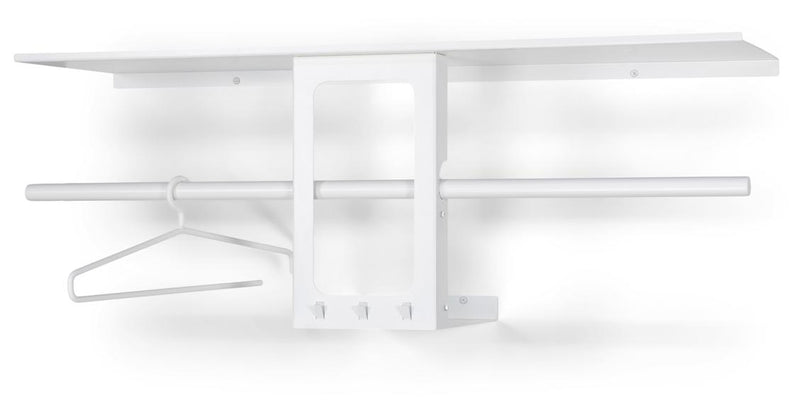 Spinder LUNO SMALL 100 Garderobe Stahl Modernes Design, Schwarz / Weiß