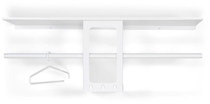 Spinder LUNO SMALL 100 Garderobe Stahl Modernes Design, Schwarz / Weiß