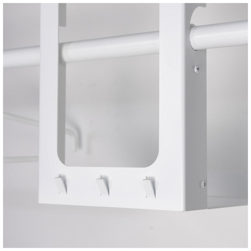 Spinder LUNO SMALL 100 Garderobe Stahl Modernes Design, Schwarz / Weiß