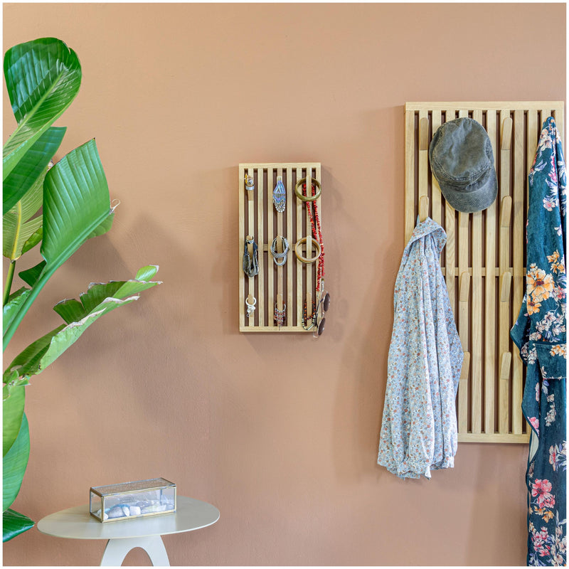 Spinder PARCO Small Garderobe Eiche Paneel mit 9 Haken, Skandic Style