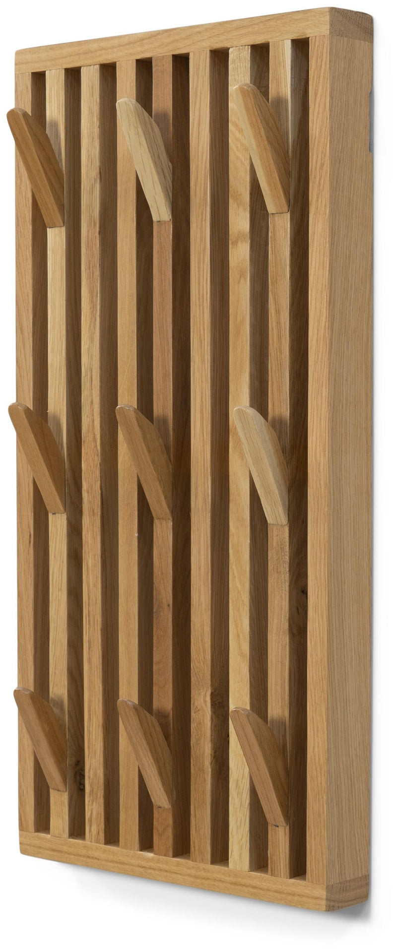 Spinder PARCO Small Garderobe Eiche Paneel mit 9 Haken, Skandic Style