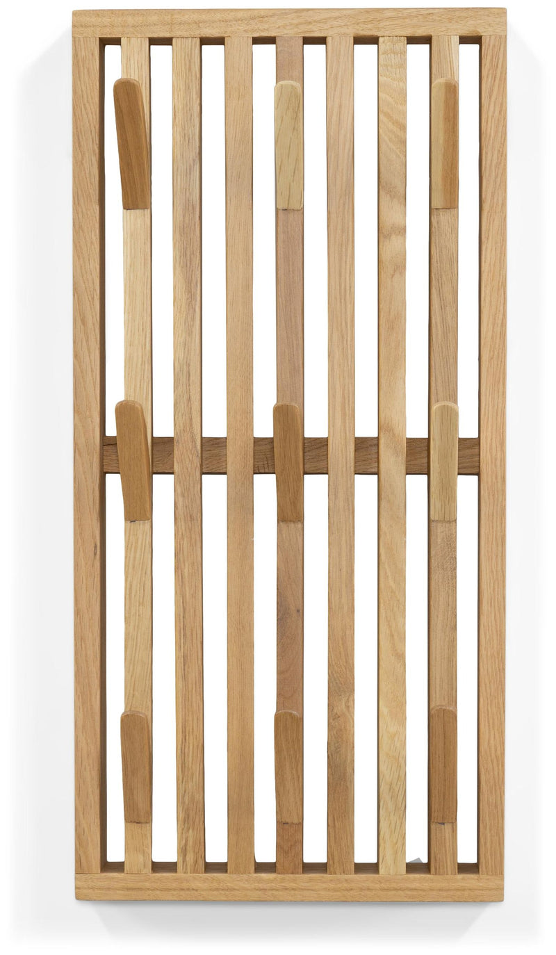 Spinder PARCO Small Garderobe Eiche Paneel mit 9 Haken, Skandic Style