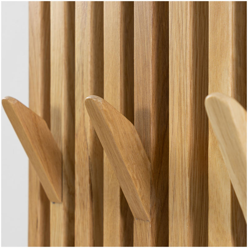 Spinder PARCO Small Garderobe Eiche Paneel mit 9 Haken, Skandic Style