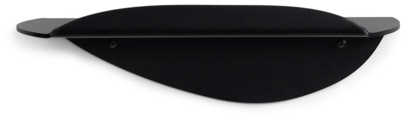 Spinder PIPA Bottom Stahl-Wandregal skandinavisch Schwarz / Champagner