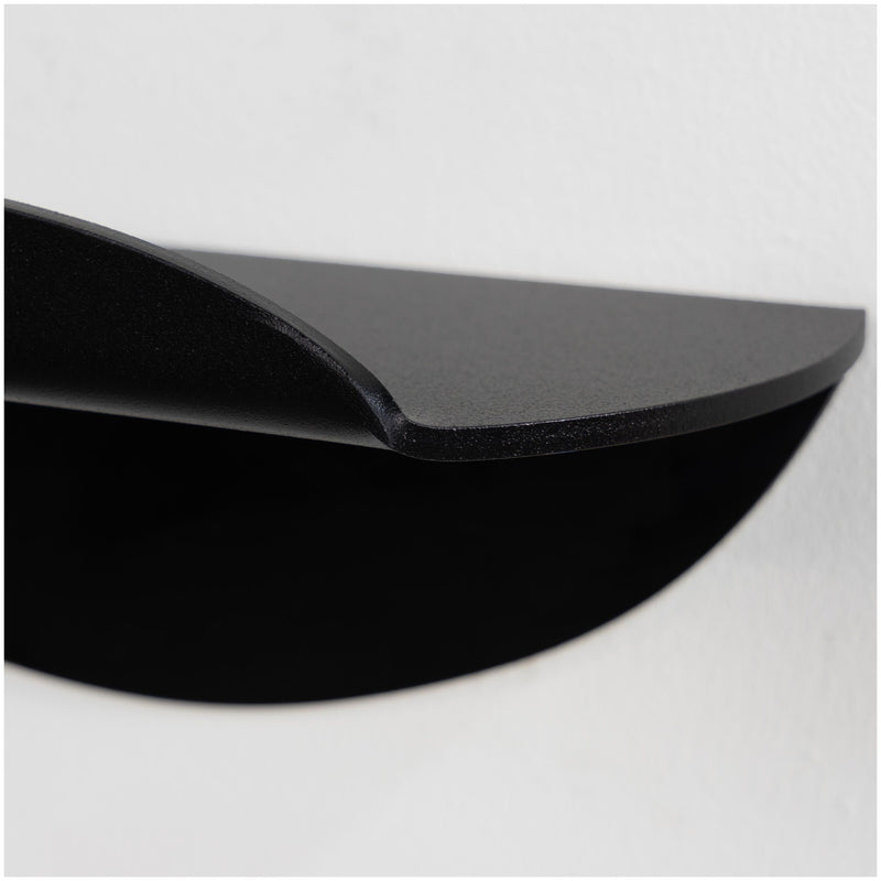 Spinder PIPA Bottom Stahl-Wandregal skandinavisch Schwarz / Champagner