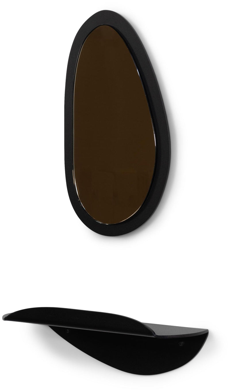 PIPA Top Spiegel: Stahl, Schwarz oder Champagner Design von Spinder