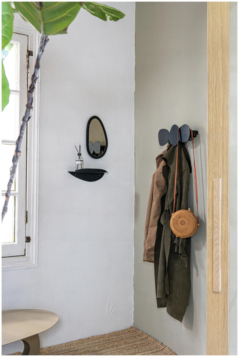 Spinder TUMULO Small Garderobe Stahl Champagner Schwarz Skandic Design