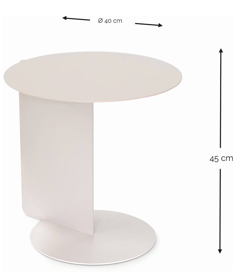 Spinder SALSA Beistelltisch aus Stahl, modern, 40 cm Durchmesser, 45 cm hoch