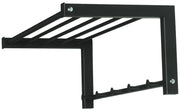 Spinder BERGUM Garderobe aus schwarzem Stahl mit 5 Haken und Regal