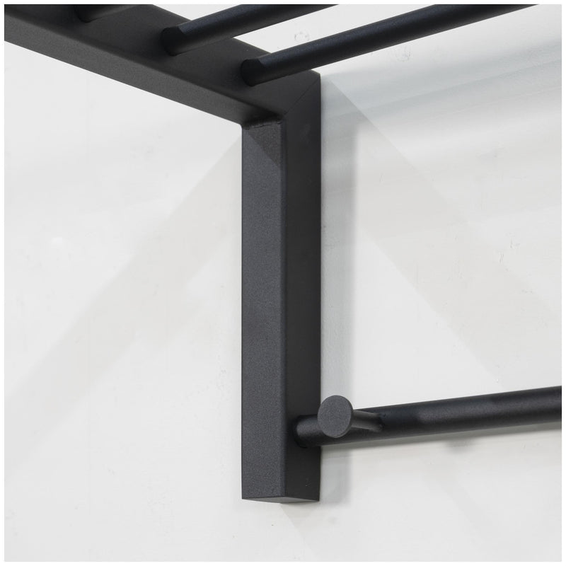 Spinder BERGUM Garderobe Stahl Schwarz Modern 5 Haken Regal