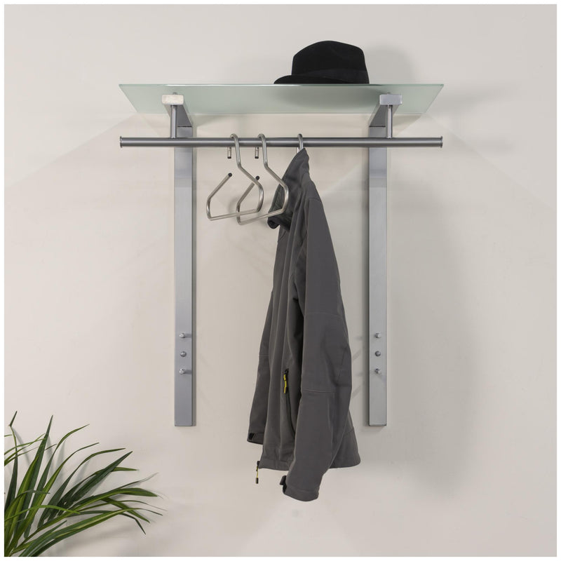 Spinder DUTCH Garderobe: Stahl & Glas, Modernes Design, Nickel Finish