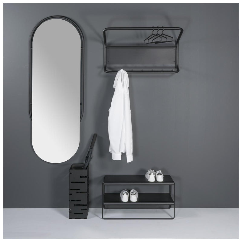 Spinder FLUX Garderobe: Modernes Design, Stahl, Schwarz