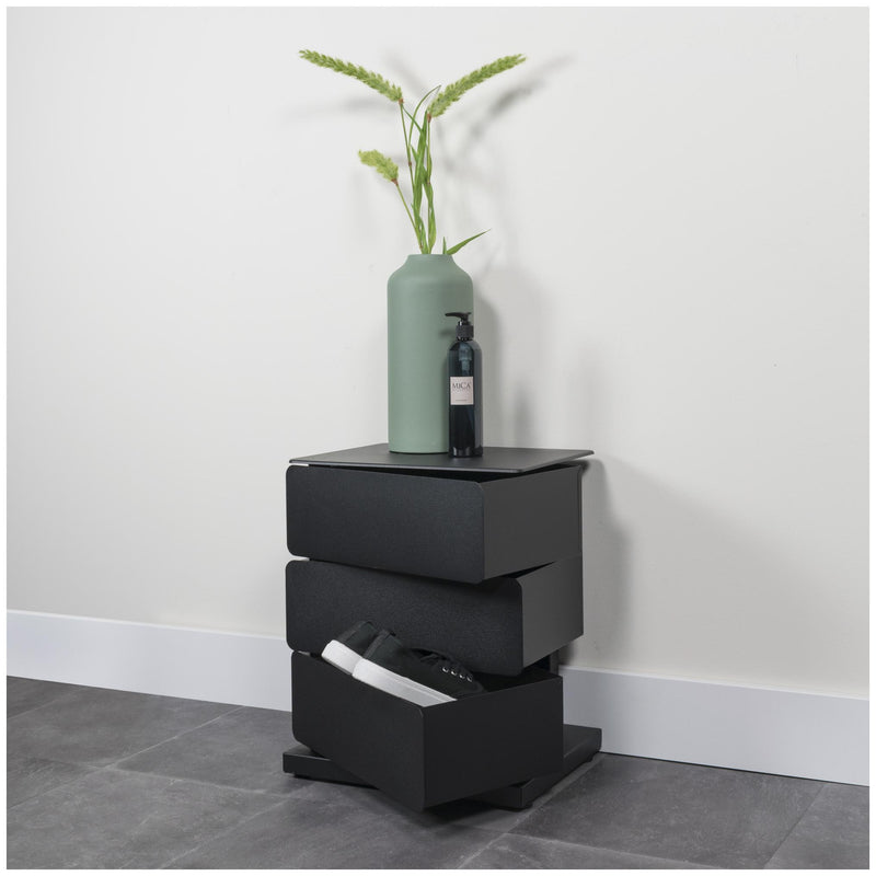 Spinder JOEY 3 Dresser: Minimalistischer Stahl-Schrank, Schwarz