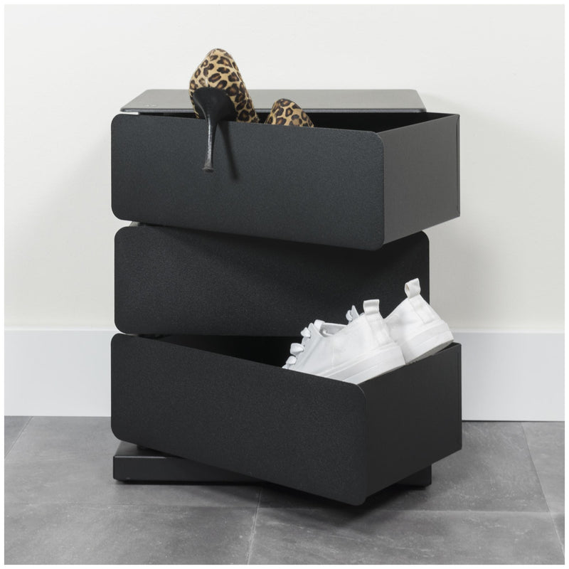 Spinder JOEY 3 Dresser: Minimalistischer Stahl-Schrank, Schwarz