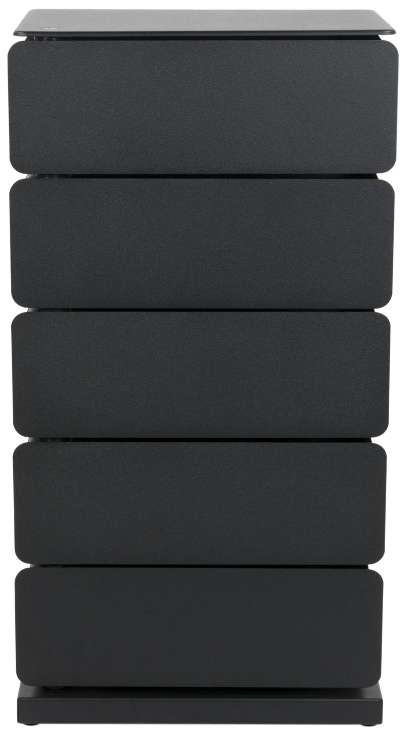 Spinder JOEY 5 Dresser: Minimalistischer Stahl-Schuhschrank, Schwarz