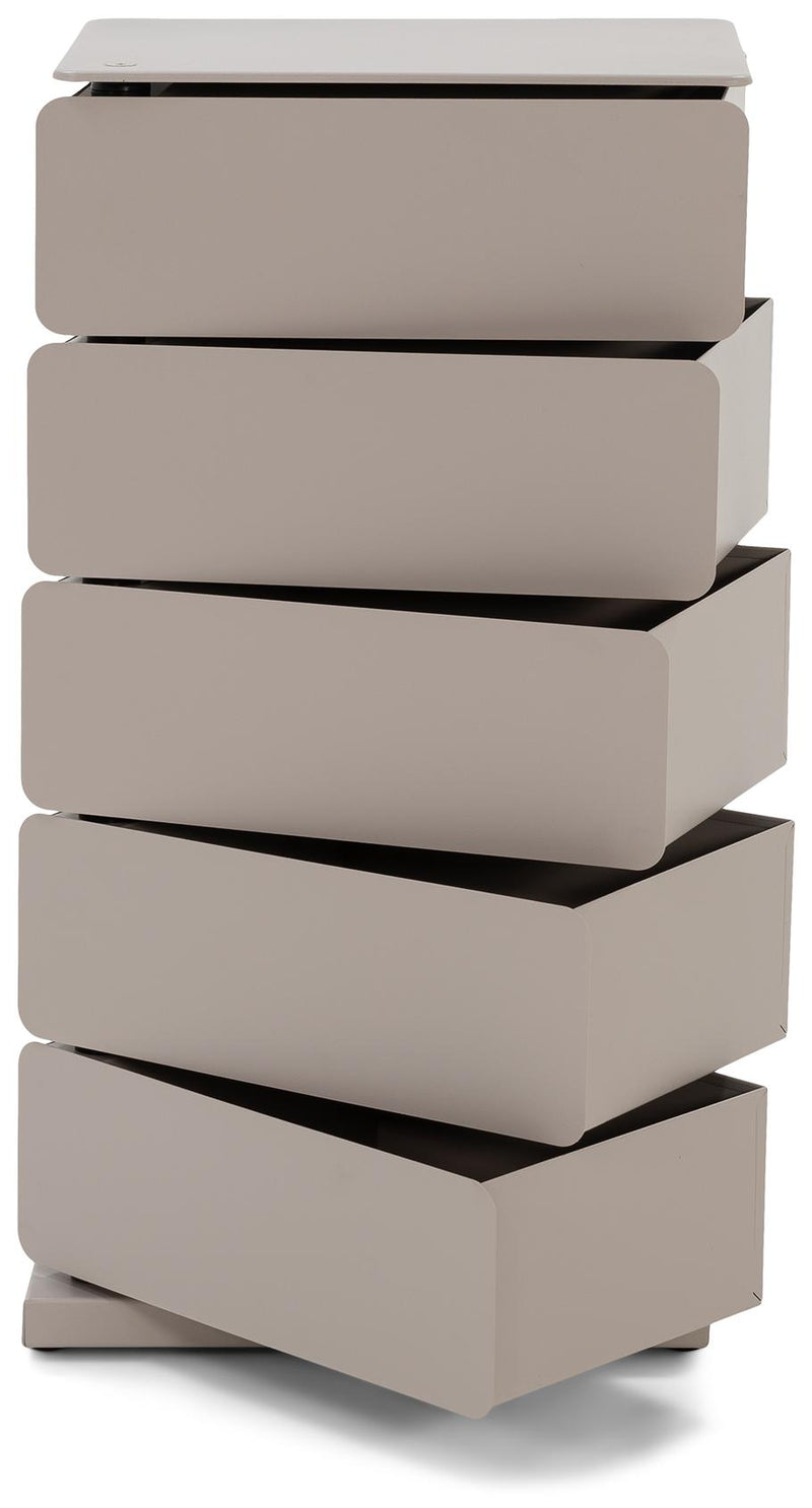 Spinder JOEY 5 Dresser: Skandinavischer Stahl-Schrank, Silky Taupe