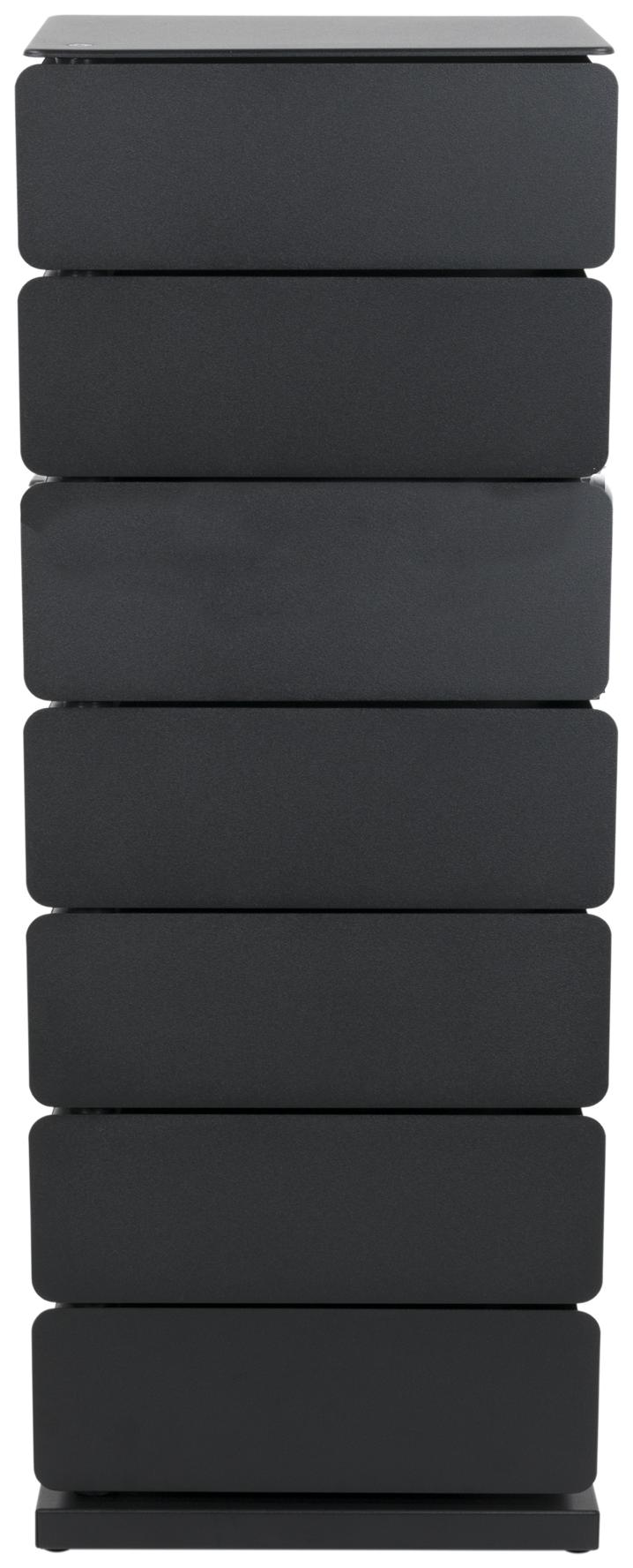 Spinder JOEY 7 Dresser: Minimalistischer Stahl-Schrank, Schwarz