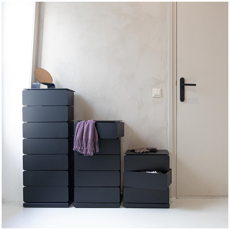 Spinder JOEY 7 Dresser: Minimalistischer Stahl-Schrank, Schwarz