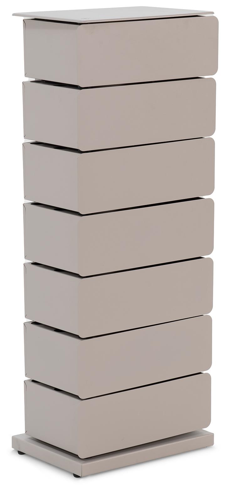 Spinder JOEY 7 Dresser: Skandinavischer Stahl-Schrank, Silky Taupe
