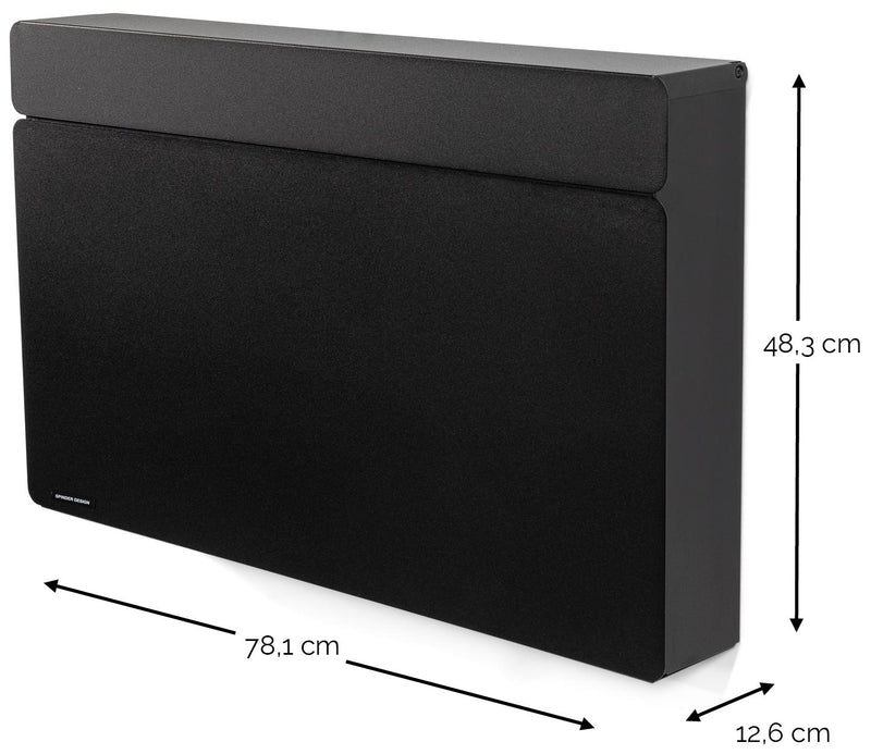 Spinder LUIGI Schuhschrank Stahl Minimalistisch Schwarz