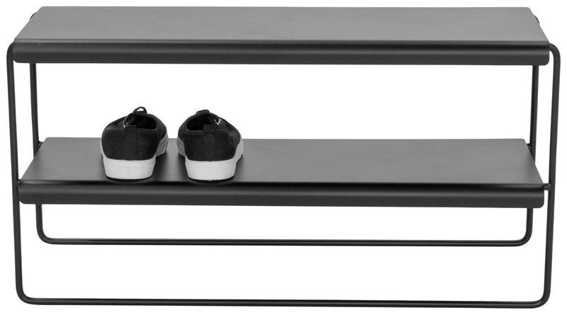 Spinder NIVO 70 Stahl Schuhregal, Modernes Design, Schwarz