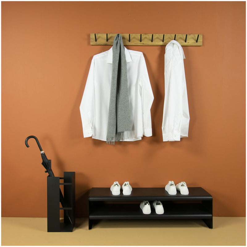 Spinder Hakenleiste Garderobe 62 Eiche Modernes Design mit 10 Haken