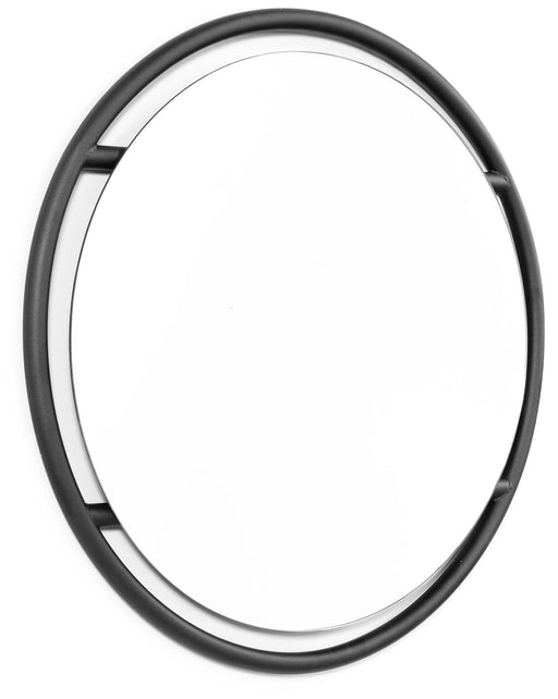 Spinder ORBIS M Spiegel mit ovalem Rahmen aus Metall in Gesamtansicht.