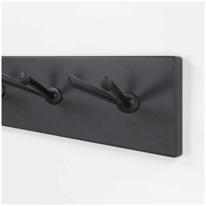 Hakenleiste PULL 3 Minimalistische Garderobe Schwarz Modern, Spinder