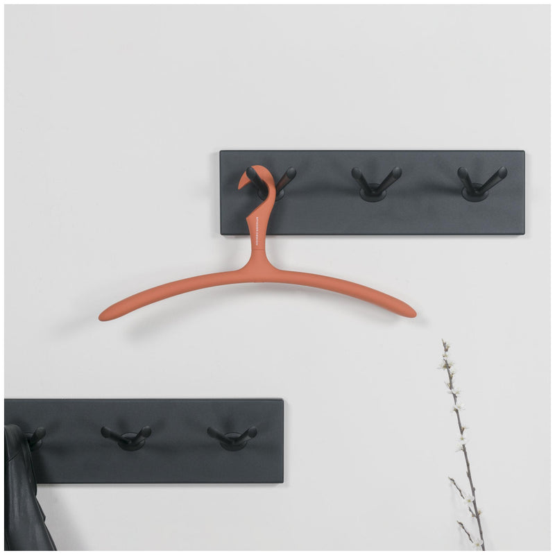 Hakenleiste PULL 3 Minimalistische Garderobe Schwarz Modern, Spinder