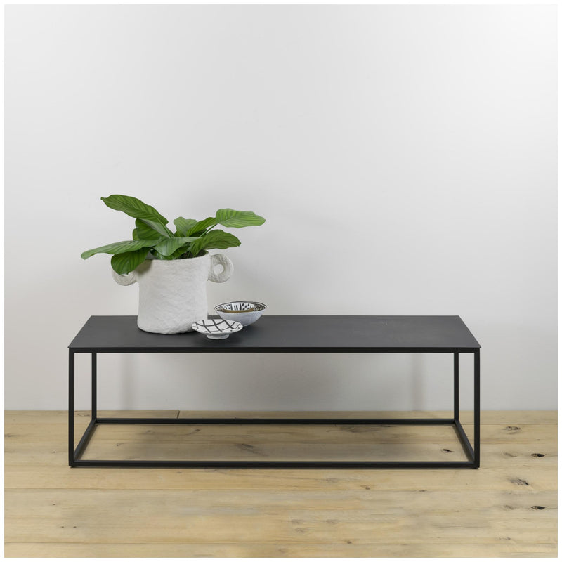 Spinder Couchtisch Stahl Modern Minimalistisch Schwarz 120x35x40 cm