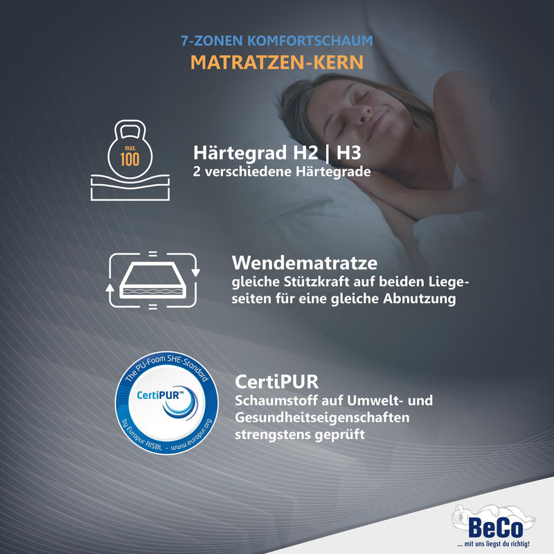 7-Zonen Matratze Selection 14 cm: Unser Preishit, Made in Germany