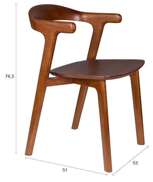 Esszimmerstuhl Northwood Walnuss | Japanisches Design aus Holz