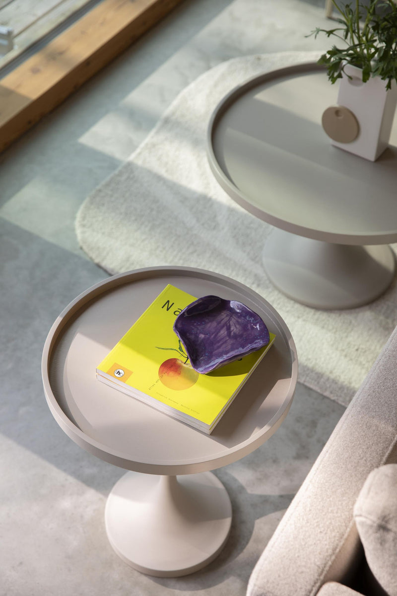 Runder Beistelltisch Jason Beige | Minimalistisches Design