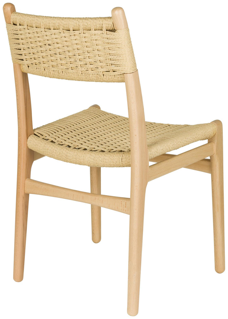 Dutchbone Stuhl Cecile: Esszimmerstuhl aus Holz & Naturgeflecht