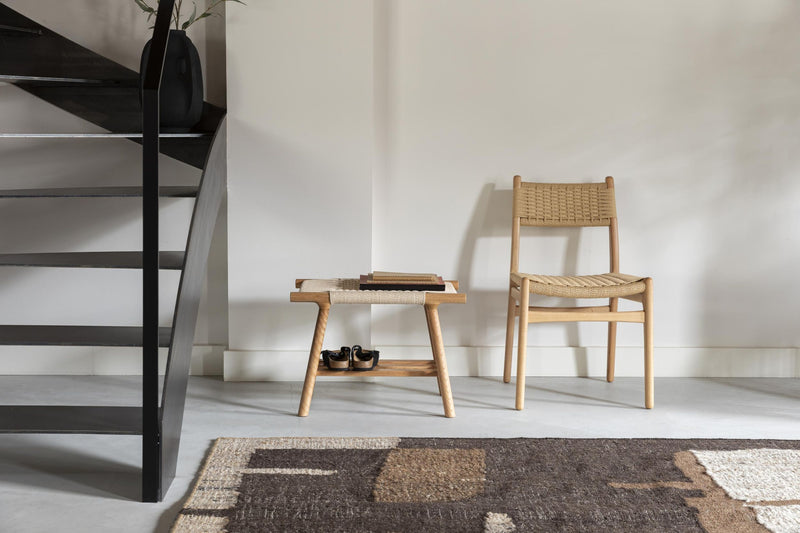 Dutchbone Stuhl Cecile: Esszimmerstuhl aus Holz & Naturgeflecht