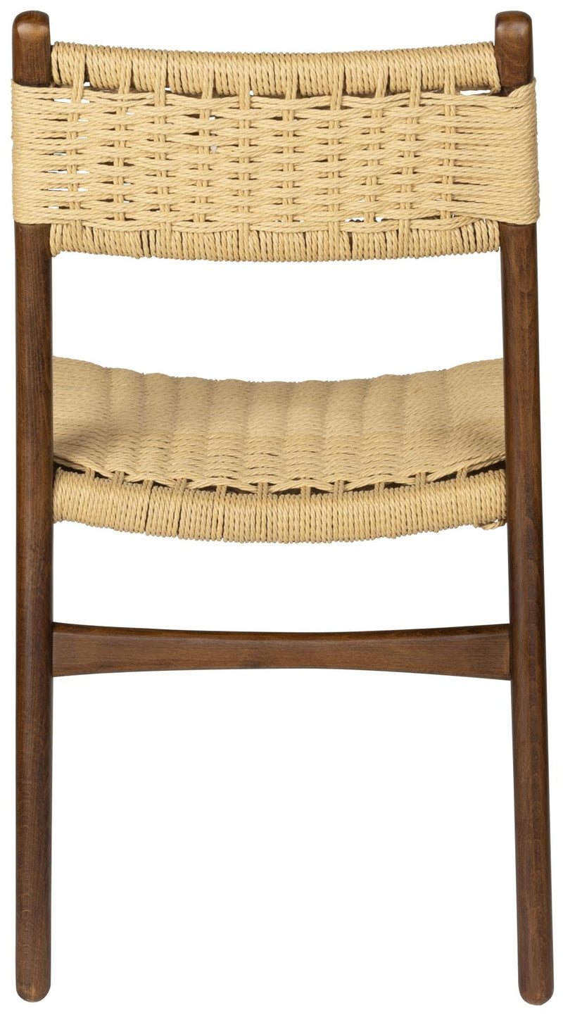 Dutchbone Stuhl Cecile Walnut: Holz & Geflecht im Retro-Look