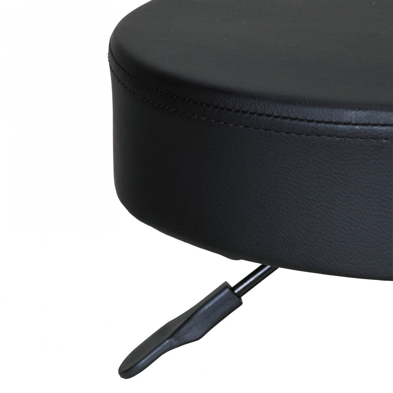 Hocker Design Arbeitshocker Kunstleder Schwarz mit Rollen gepolstert