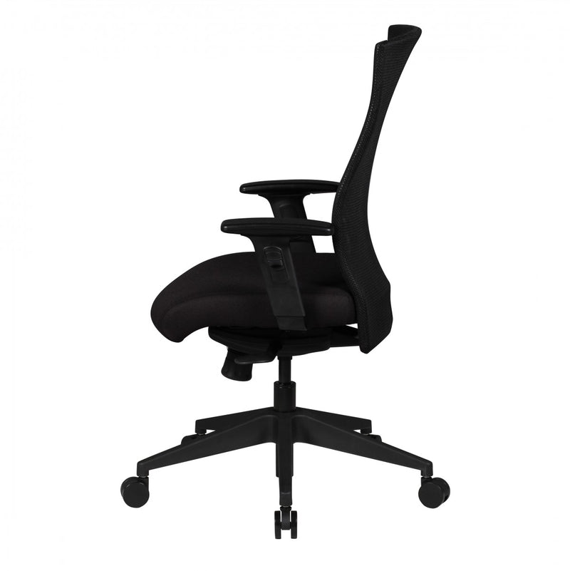 Bürostuhl Chefsessel Stoff Schwarz Drehstuhl Armlehne 120 kg