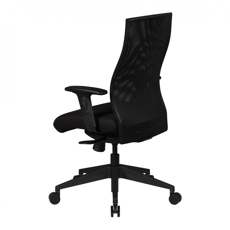 Bürostuhl Chefsessel Stoff Schwarz Drehstuhl Armlehne 120 kg