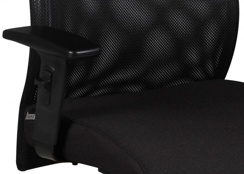 Bürostuhl Chefsessel Stoff Schwarz Drehstuhl Armlehne 120 kg